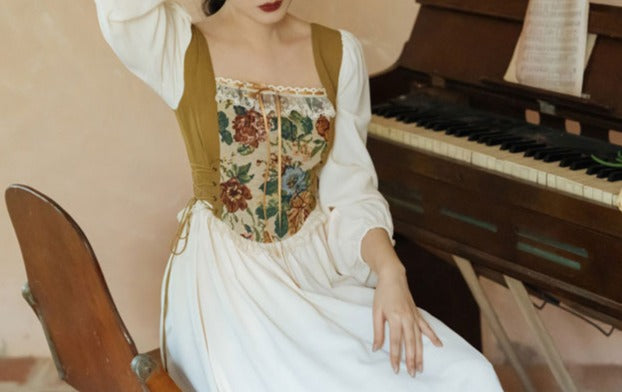 Devina Cottage Witch Cottagecore Bustier Dress