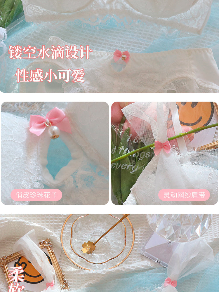 Snow Pearl Dollcore Nymphette Kawaii Princess Lingerie Set 