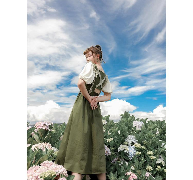 The Green Witch Cottagecore Dress (Plus Sizes)