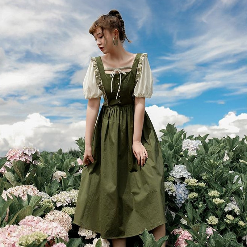 The Green Witch Cottagecore Dress (Plus Sizes)