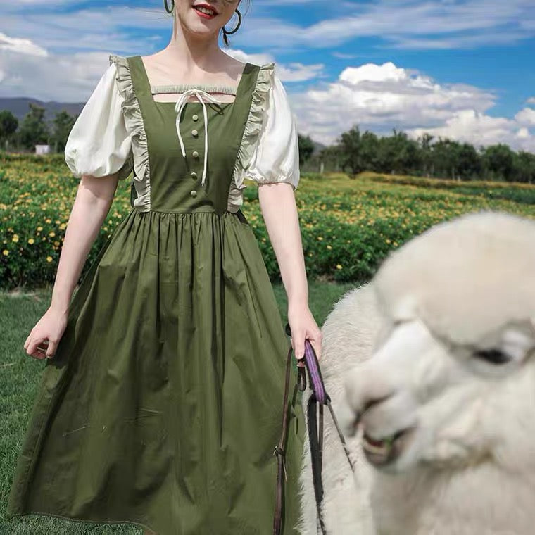 The Green Witch Cottagecore Dress (Plus Sizes)