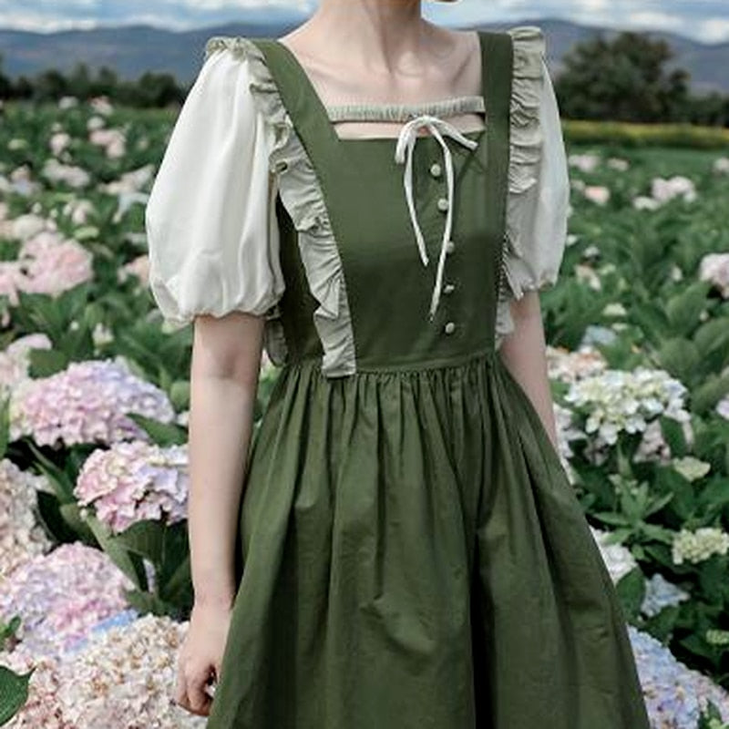 The Green Witch Cottagecore Dress (Plus Sizes)