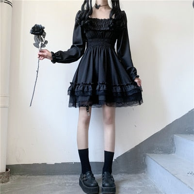 Vampire Tears Gothic Princess Dark Lolita Mini Dress 