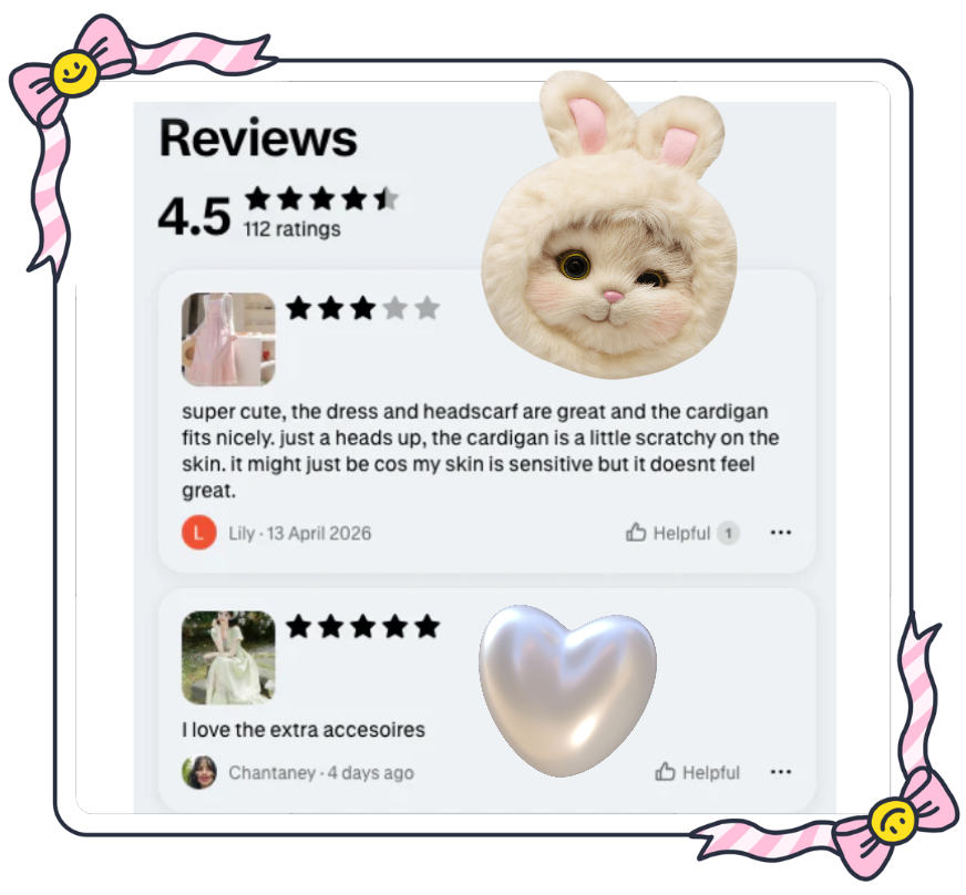 Customer Reviews from SHOP App x DeerDoll