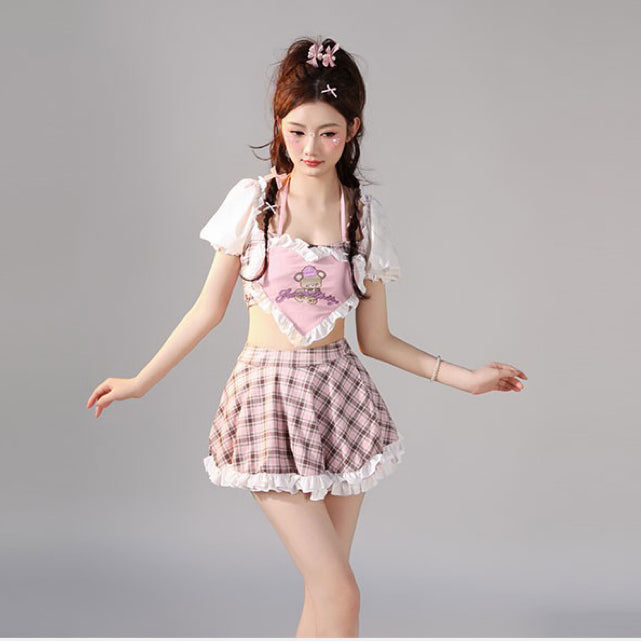 3-Piece Kawaii Princess Swimsuit Set