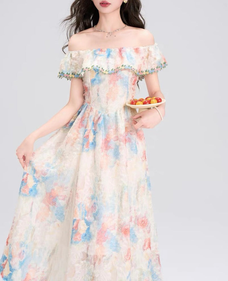 Pastel Garden Fairycore Princess Dress