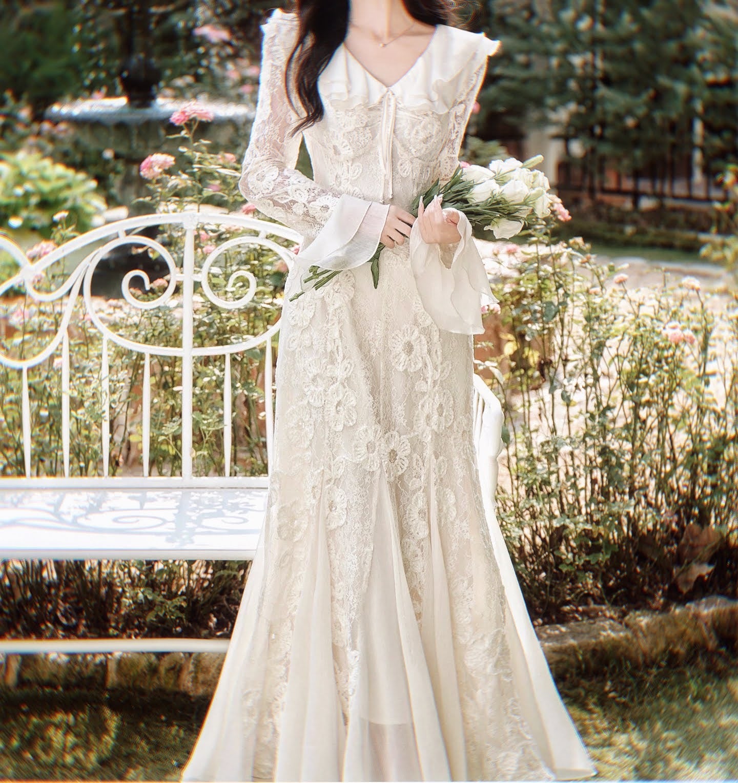 Eleonora Petal Lace Fairycore Dress