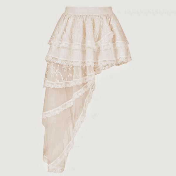 Alexi Lace High Low Coquette Skirt