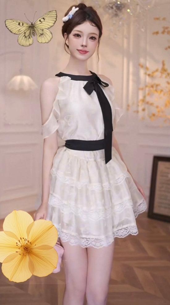 Sugarmoon Butterfly Lace Coquette Dress