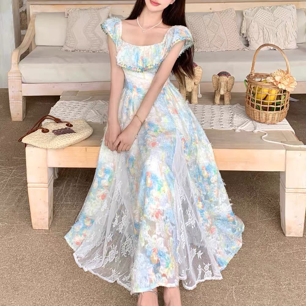 Pastel Garden Fairycore Princess Dress