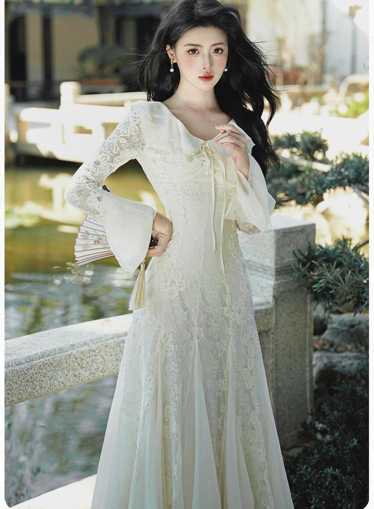 Eleonora Petal Lace Fairycore Dress