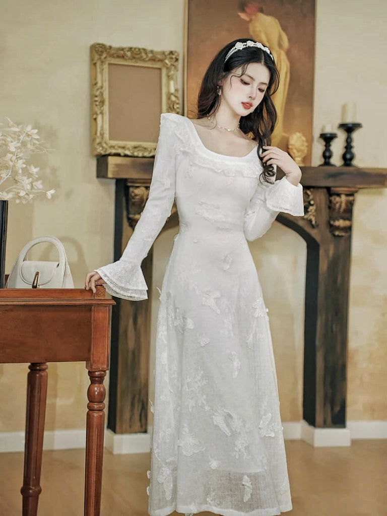 Butterfly Fairy Dress White Butterfly Fairycore Dress Butterfly Fairy Dress White Butterfly Fairycore Dress