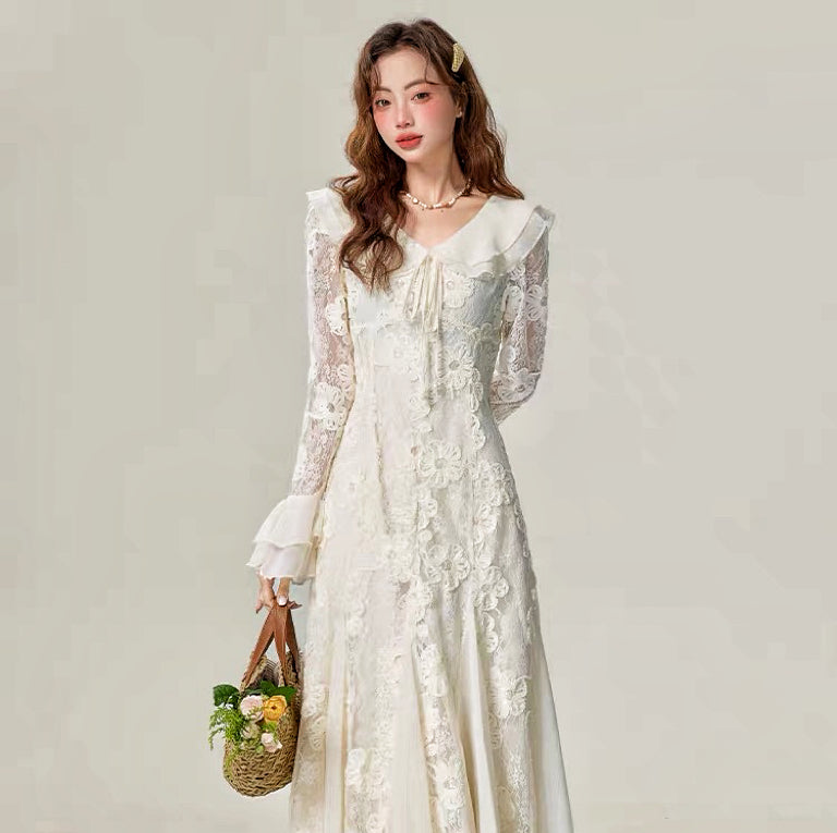 Eleonora Petal Lace Fairycore Dress