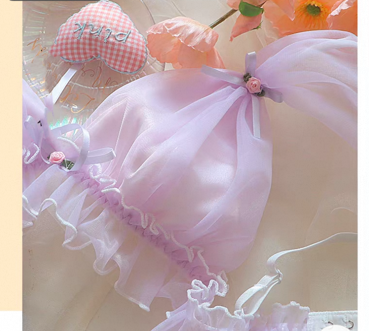 Soft Girl Dreamy Violet Fairycore Lingerie