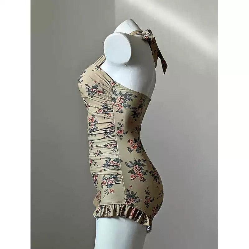 Lotus Belle 2-Piece Vintage Cottagecore Swimsuit