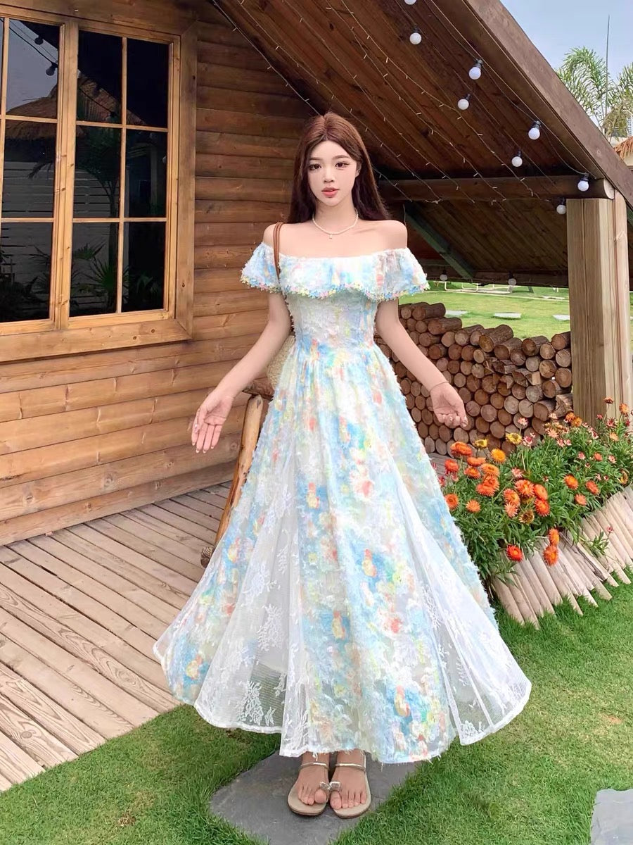 Pastel Garden Fairycore Princess Dress