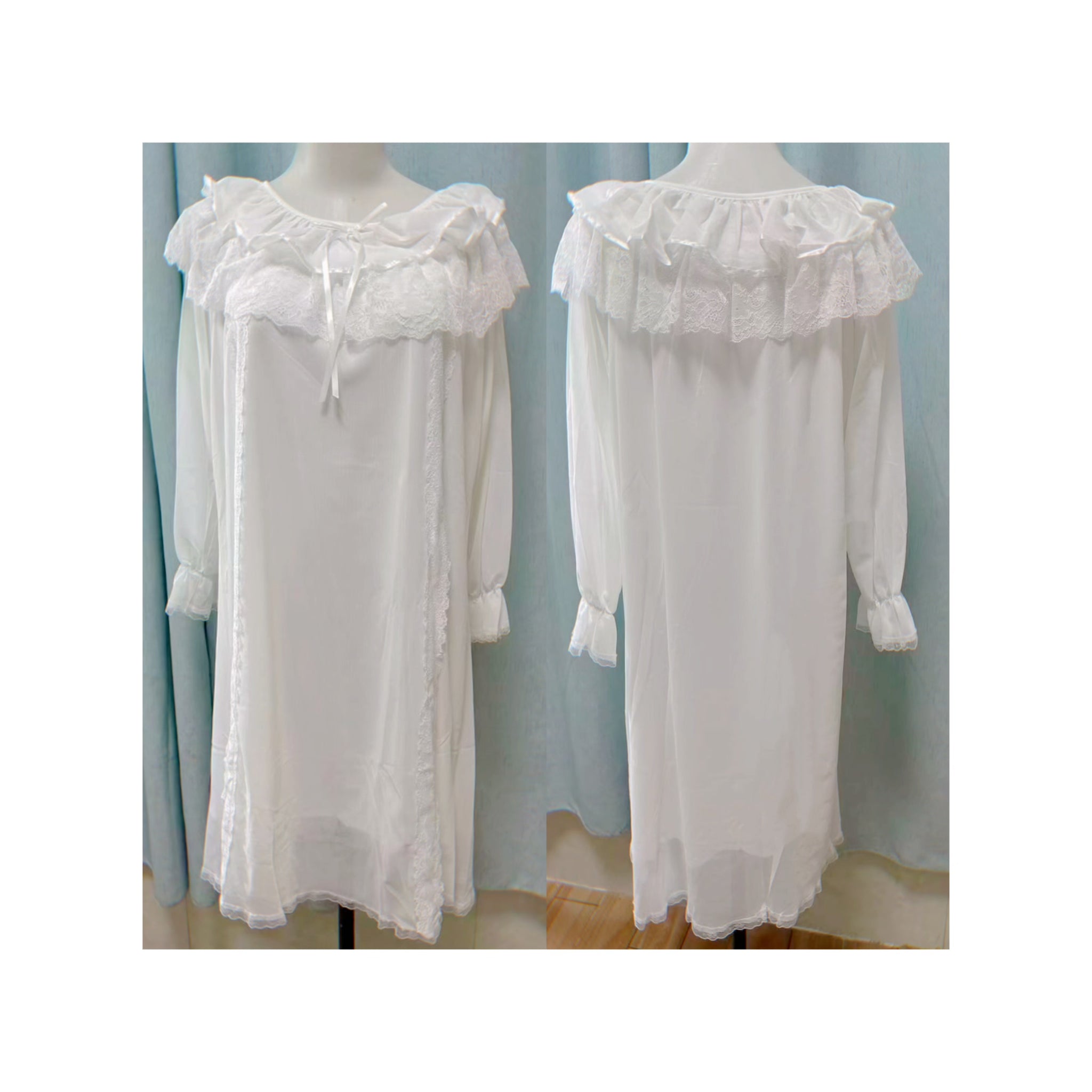Snow Nights Romantic Ethereal Nightgown