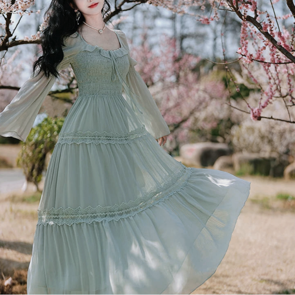 Spring Fairy Dress Fairycore Dress Mint Green Vintage Fairy Dress Teal Spring Fairy Dress Fairycore Dress Mint Green Vintage Fairy Dress Teal