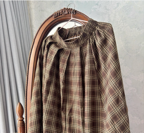 Plaid Vintage Academia Skirt