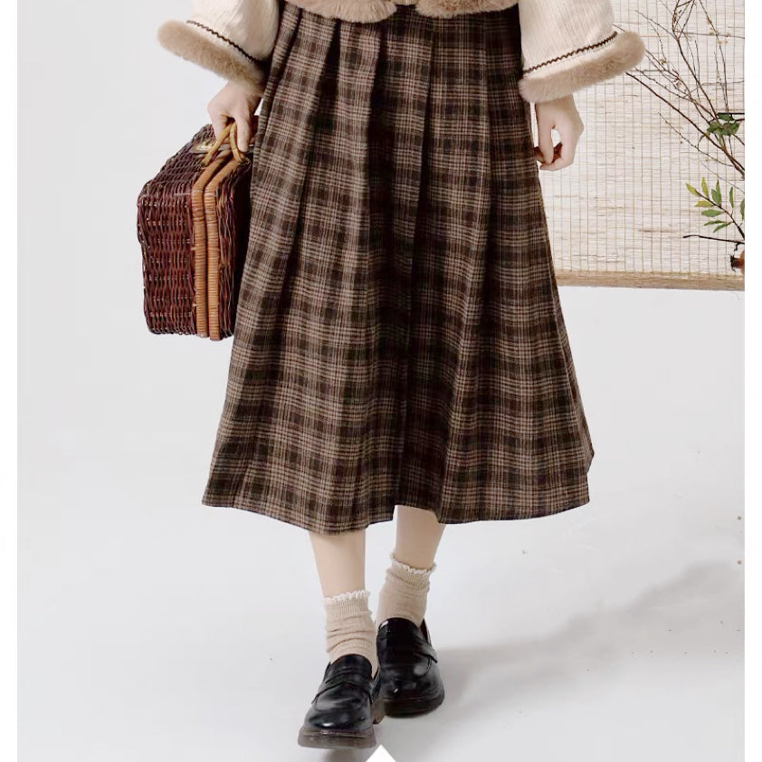 Plaid Vintage Academia Skirt