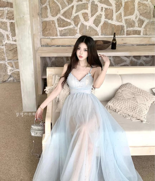 Iridia Light Blue Ethereal Fairy Dress