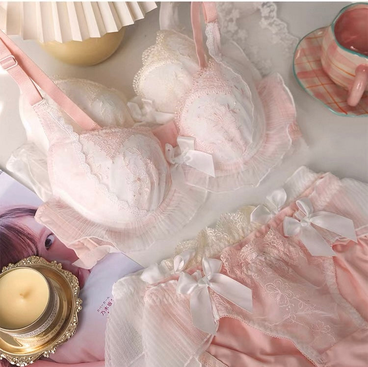 Lace Ruffle Kawaii Doll Romantic Royalcore Princess Lingerie Set