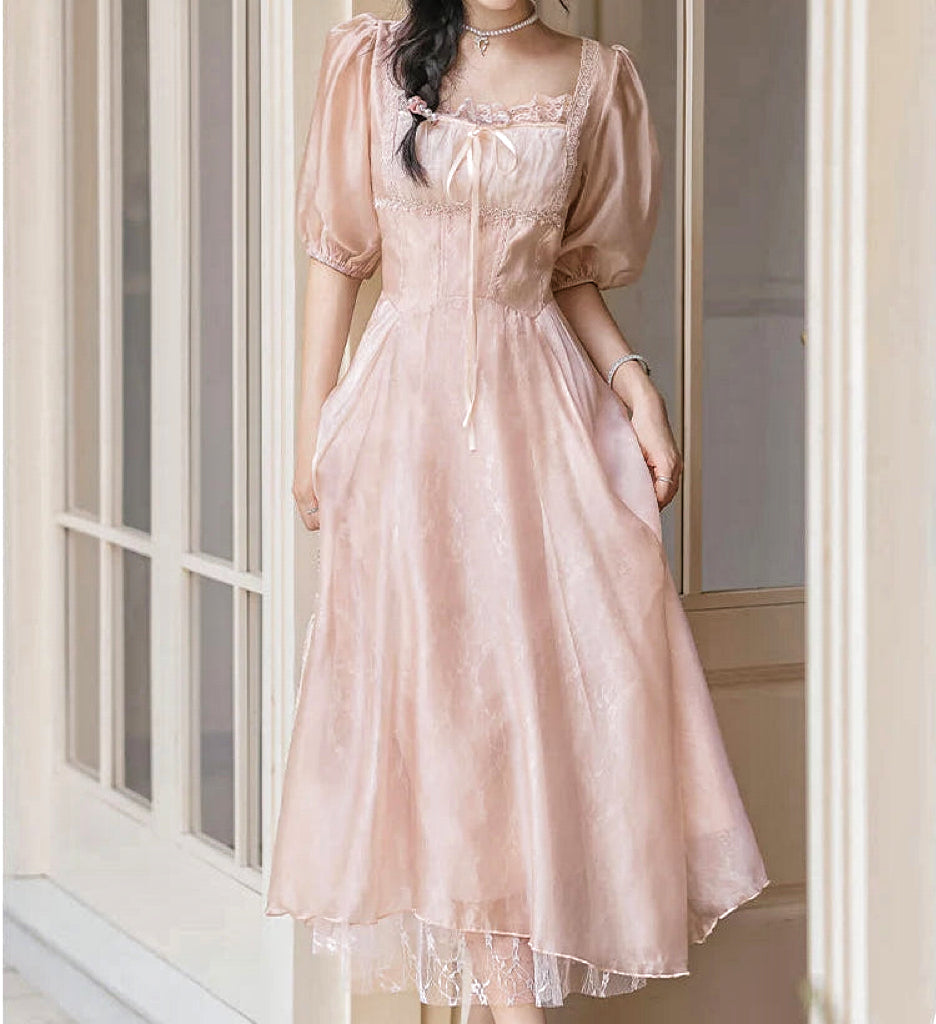 Selenia Golden-Rose Coquette Princess Dress