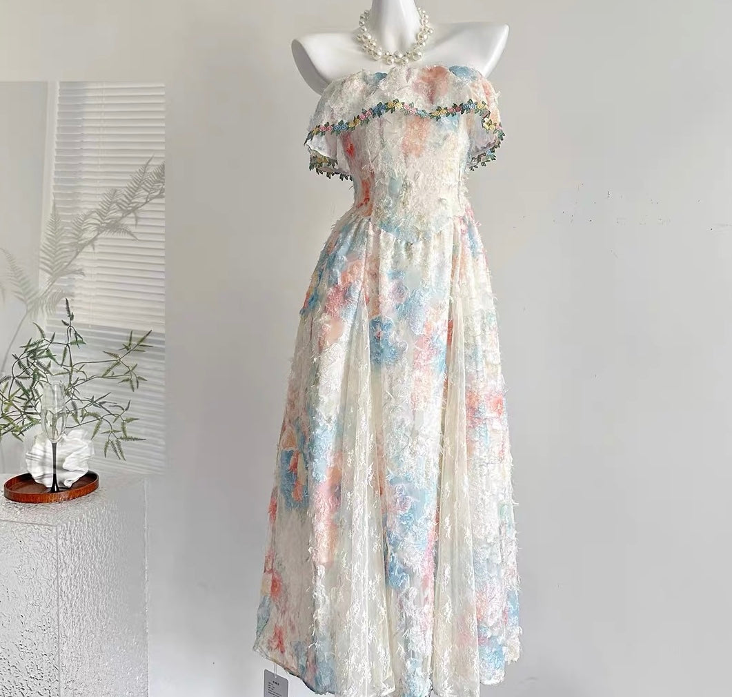 Pastel Garden Fairycore Princess Dress