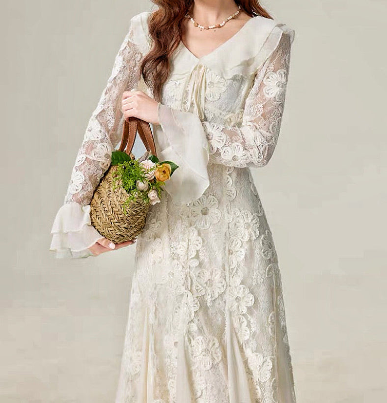 Eleonora Petal Lace Fairycore Dress