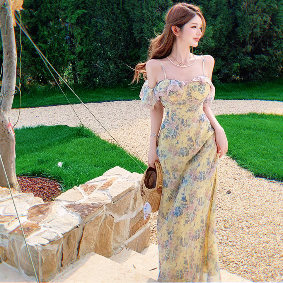 Vanilla Cream Pastel Cottage Fairy Dress