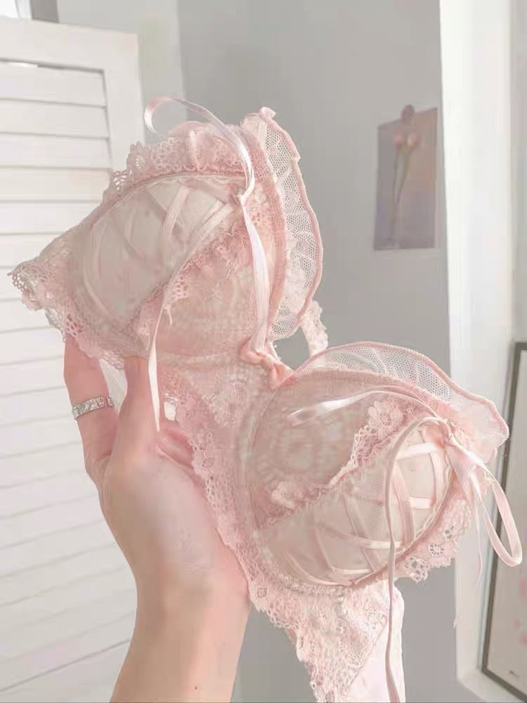 Soft Girl Lace Kawaii Princess Nymphet Lolita Lingerie Set