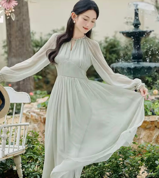 Nafia Pearl Beaded Romantic Princess Dress