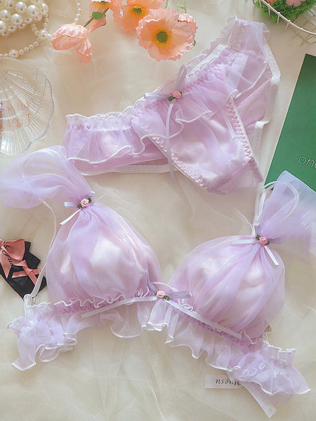 Soft Girl Dreamy Violet Fairycore Lingerie