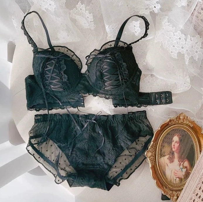 Soft Girl Lace Kawaii Princess Nymphet Lolita Lingerie Set