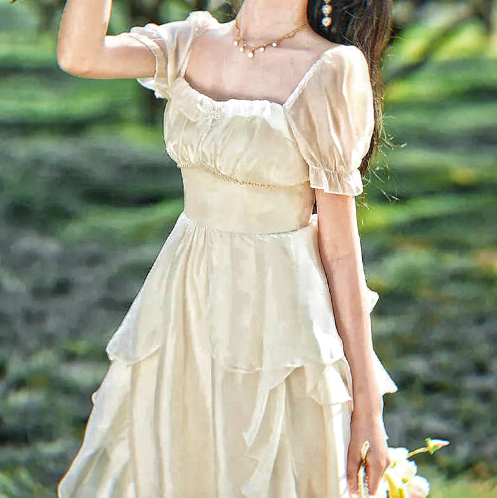 Sundew Romantic Princesscore Pearl Decorated Spring Fairy Dress