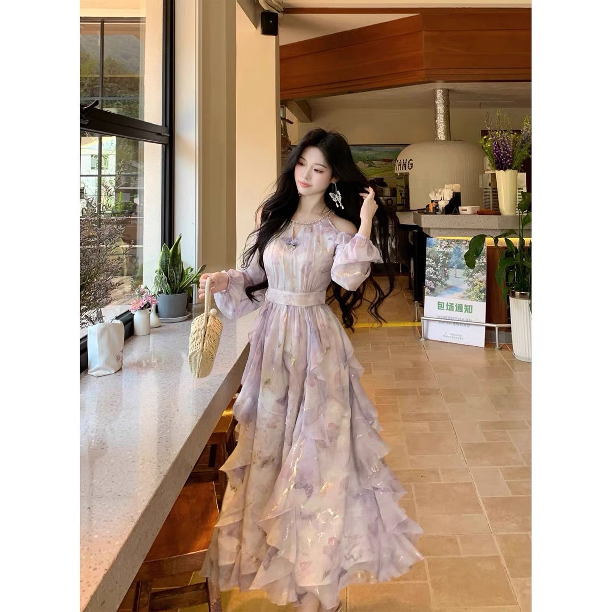 Dreamy Violet Butterfly Princess Fairy Dress