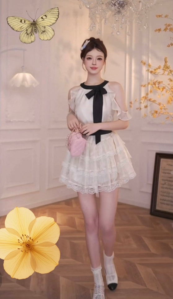 Sugarmoon Butterfly Lace Coquette Dress