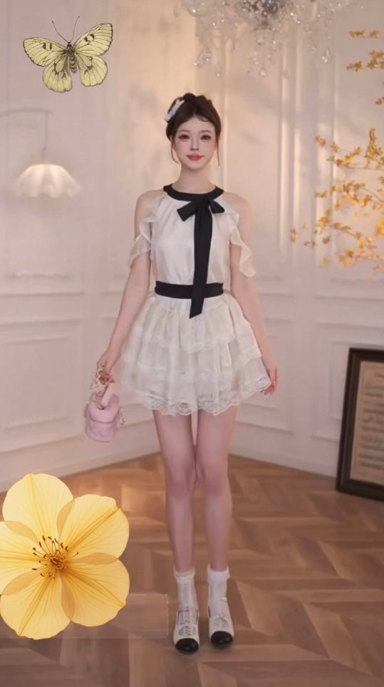 Sugarmoon Butterfly Lace Coquette Dress