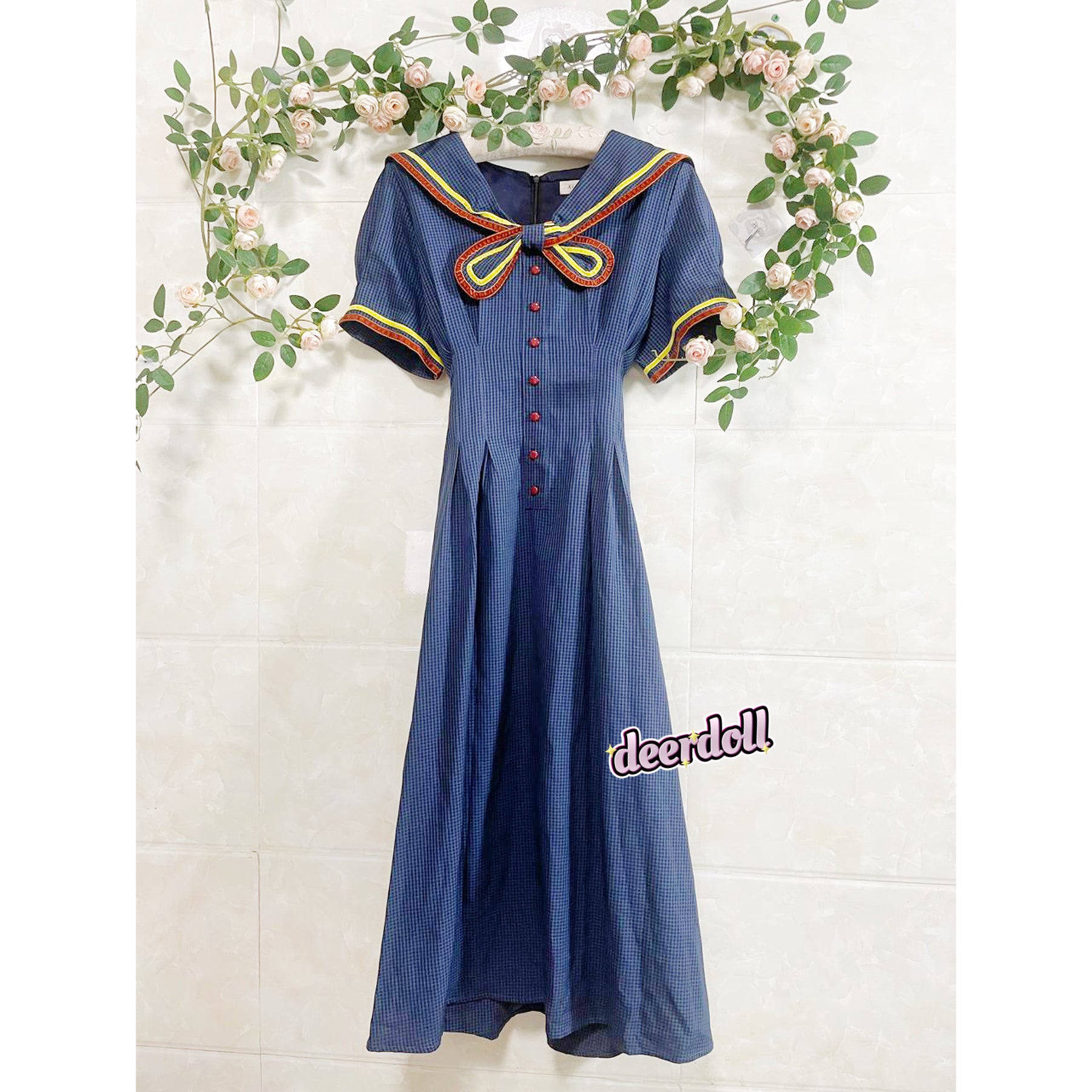 Candle Weather Japanese Style Sailor Dress