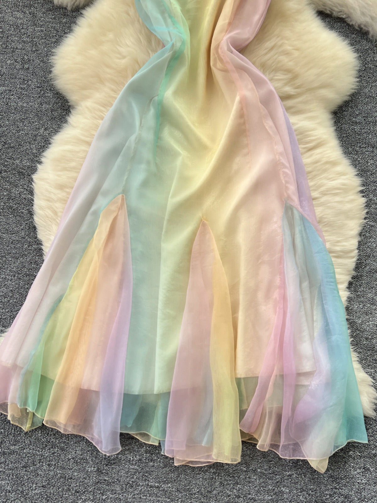 Fantasia Pastel Aesthetic Rainbow Fairy Dress