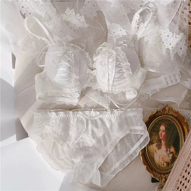 Soft Girl Lace Kawaii Princess Nymphet Lolita Lingerie Set