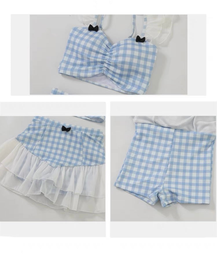 Magic Creek Plaid Nymphette Coquette Aesthetic Swimsuit