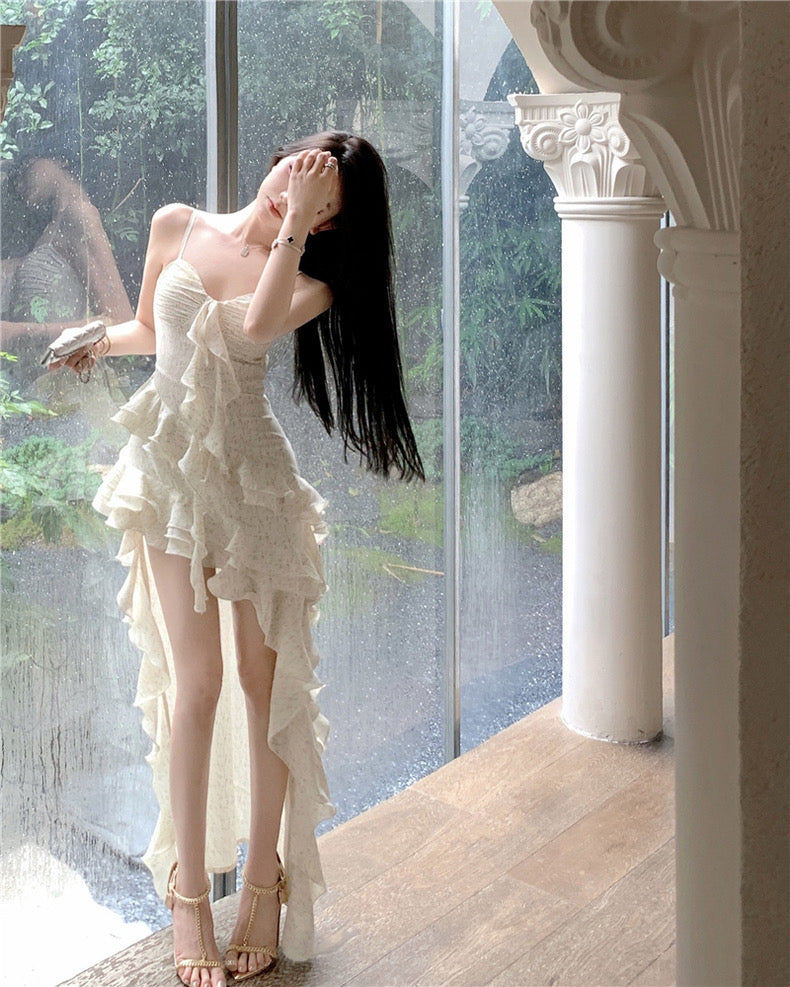 Fairy Song Long Ruffle High-Low Chiffon Mini Dress Fairy Dresses Fairy Song Long Ruffle High-Low Chiffon Mini Dress Fairy Dresses