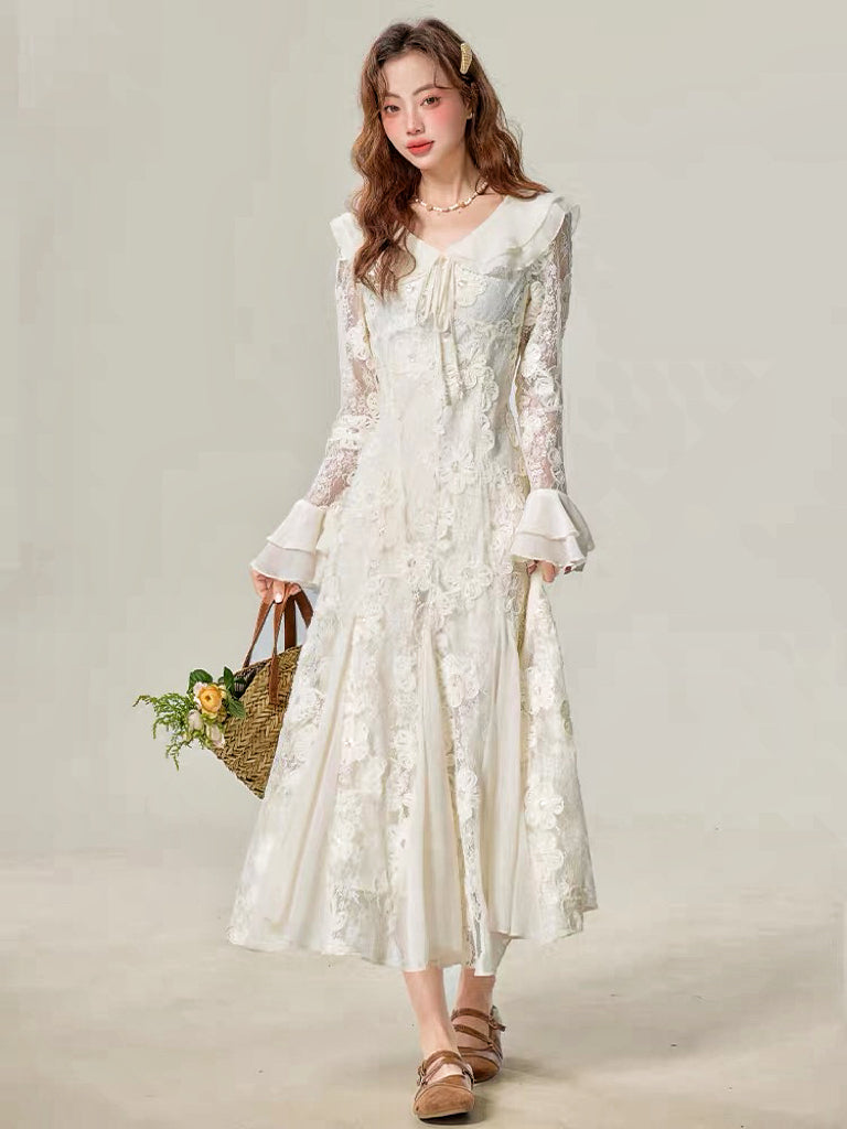 Eleonora Petal Lace Fairycore Dress