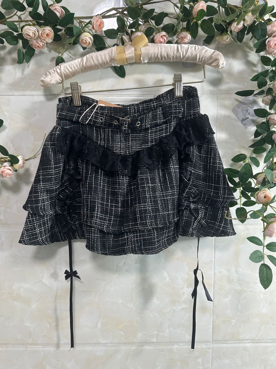 Karina Lace Ruffle Mini Skirt