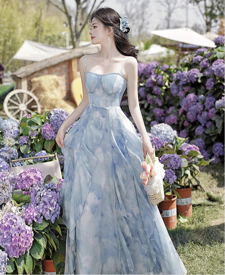 Princess Aura Ethereal Essence Blue Fairy Princess Dress