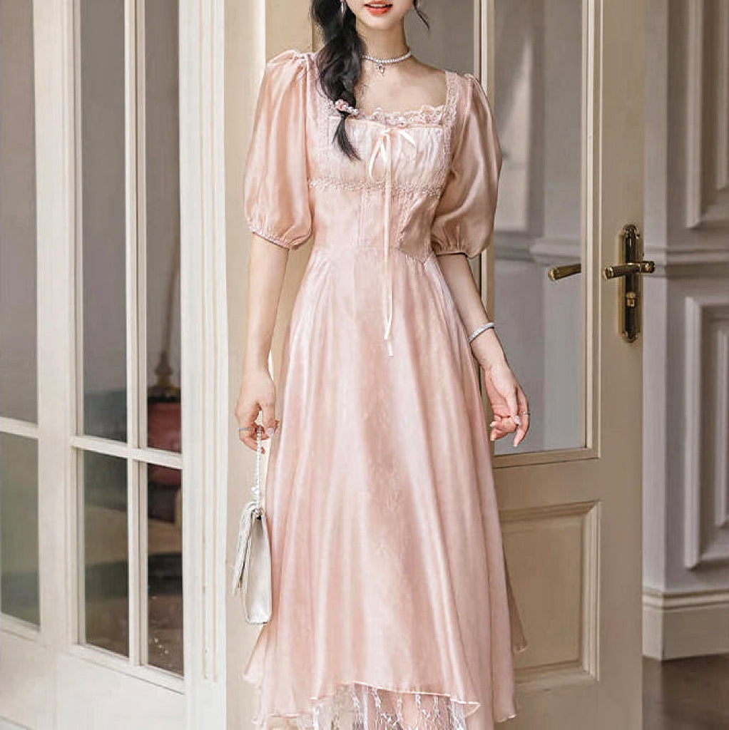 Peach Pink Coquette Princess Dress pink fairy dress vintage coquette Peach Pink Coquette Princess Dress pink fairy dress vintage coquette