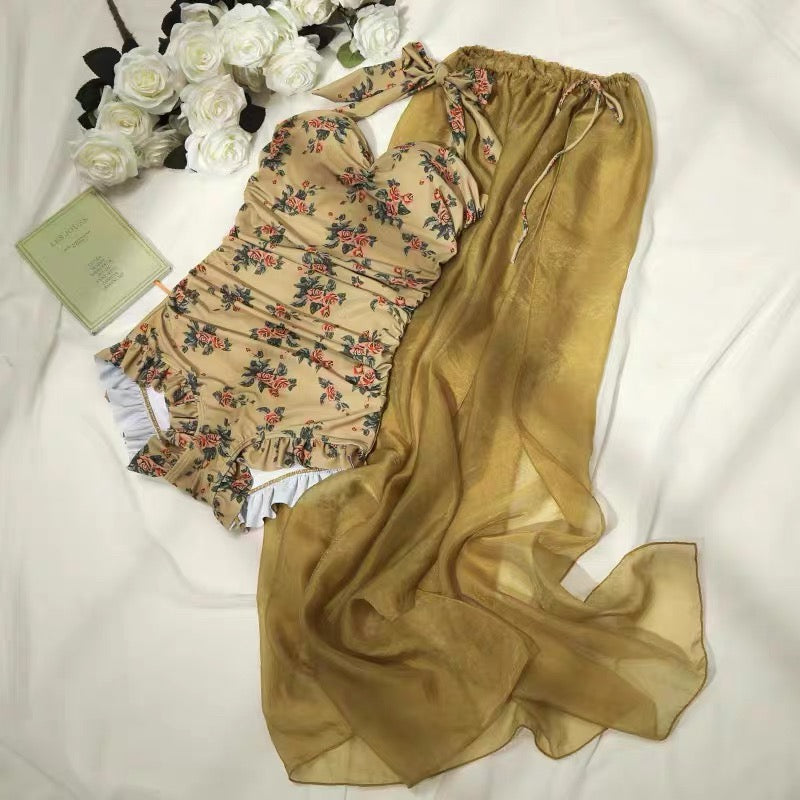 Lotus Belle 2-Piece Vintage Cottagecore Swimsuit