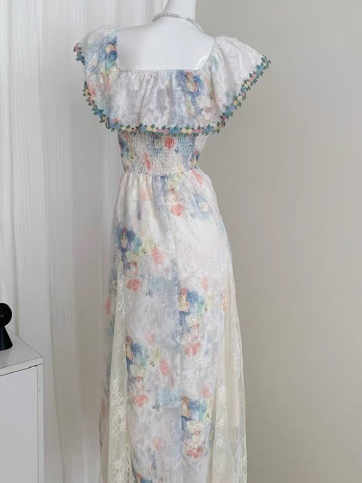 Pastel Garden Fairycore Princess Dress