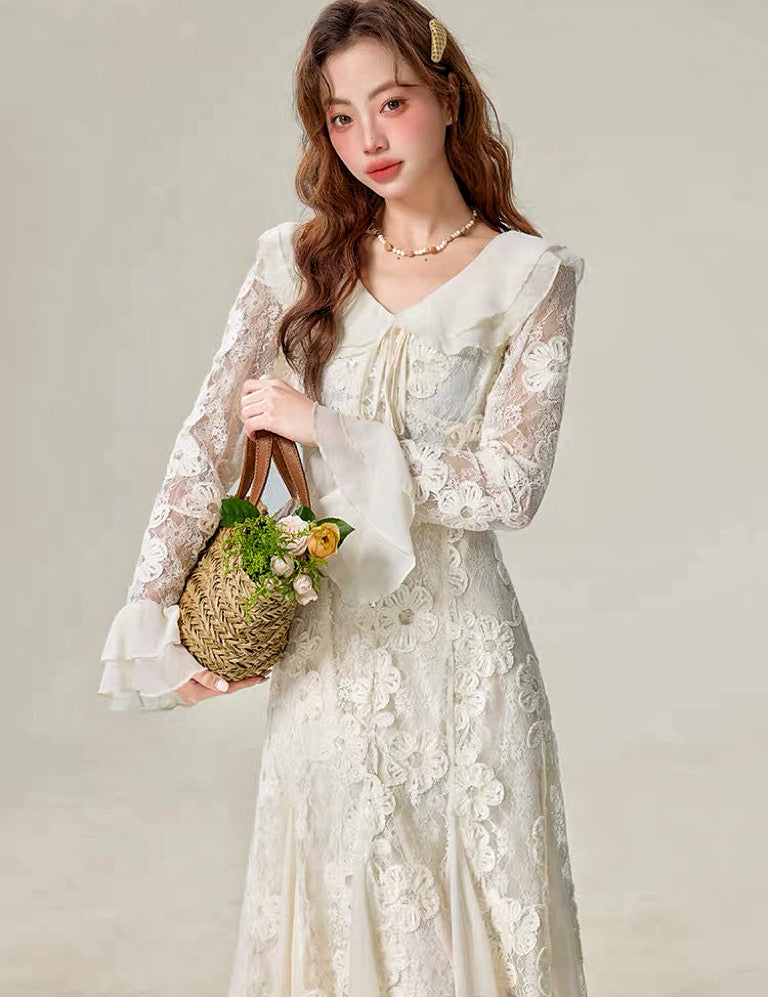 Eleonora Petal Lace Fairycore Dress